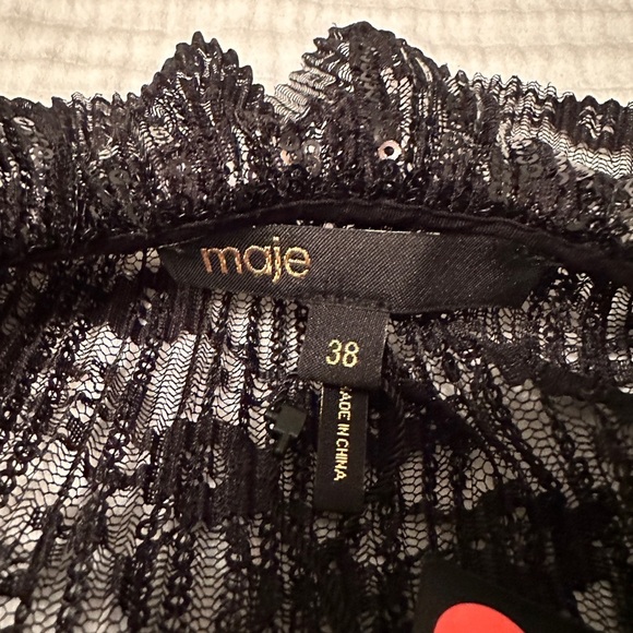 Maje Reville Sequin Lace Mini Dress - NWT - Size 38 (US 6) - Picture 10 of 15